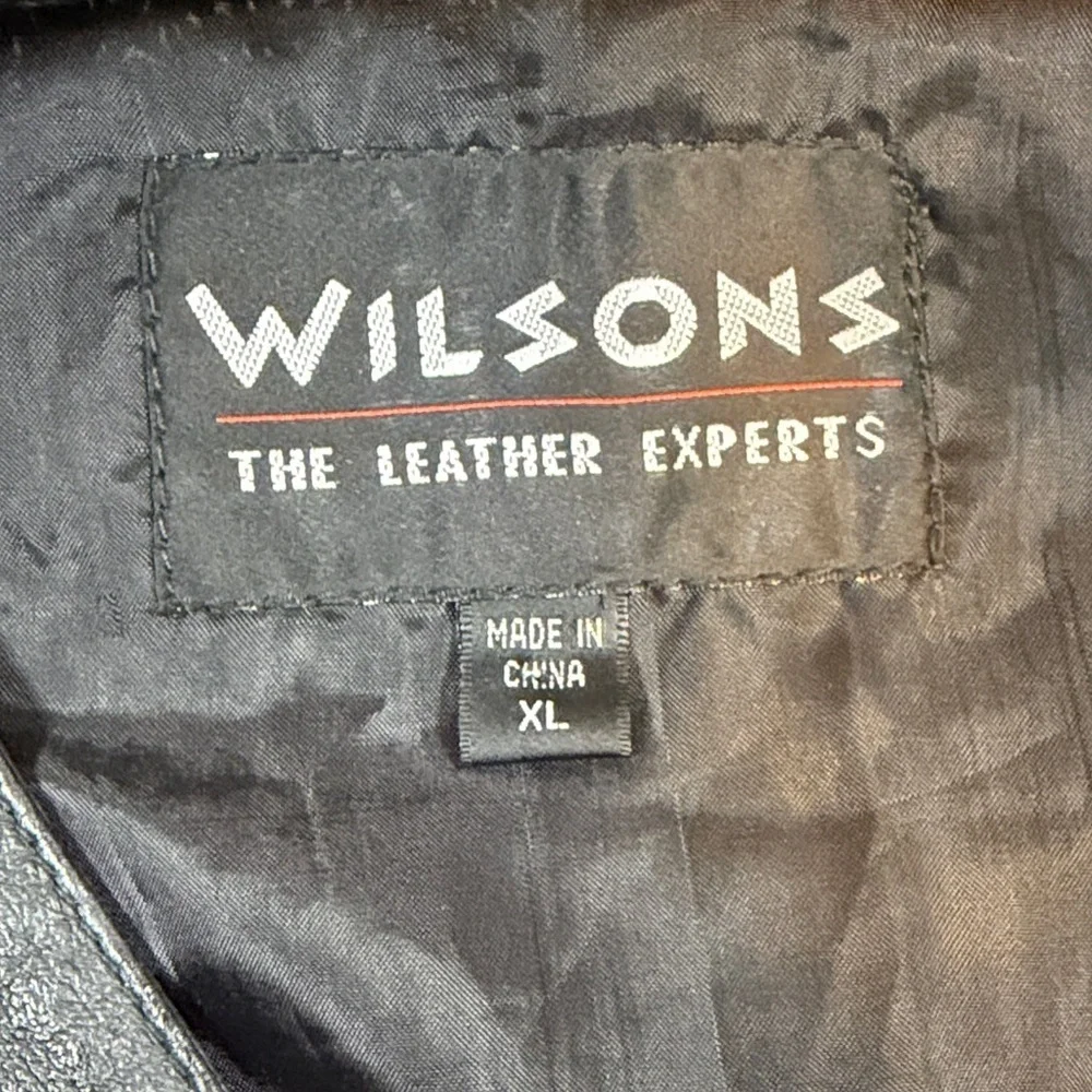 Wilson Sleek Black Leather Vest Women’s Size XL